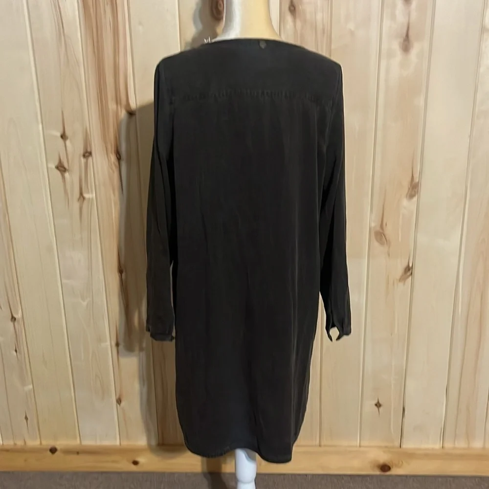 Soft Surroundings Brown‎ Button Down Shirt Dress Size M